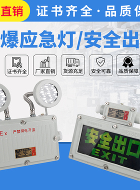防爆应急灯BCJ防爆标志灯双面防爆安全出口疏散指示双头两用灯