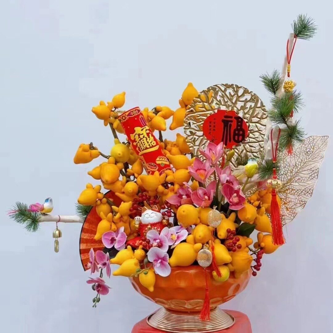 电镀高脚锤纹蝴蝶兰盆铁艺花盆花器金属银柳盆器仿真花新中式摆件