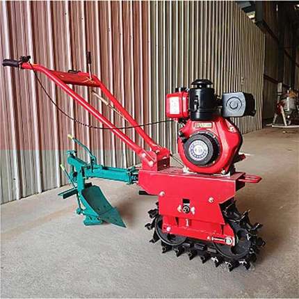 手扶式TTY趟地犁园田开沟微机茶梯田小农用型耕地机多用途履带耕