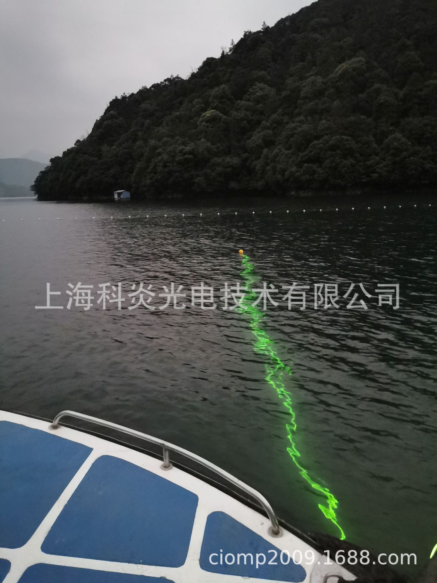 水域救生漂浮发光绳荧光飘浮绳发光浮水绳(抗拉1200千克)