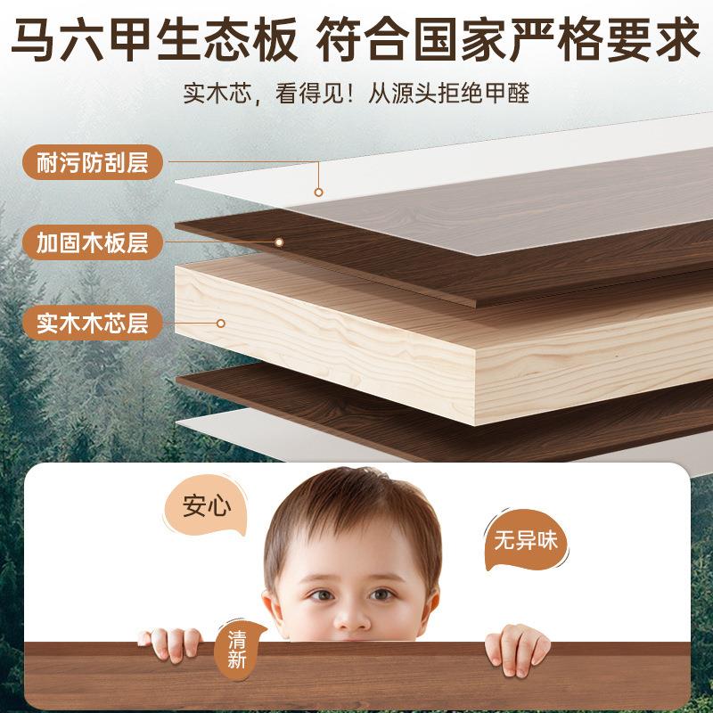 简易书LSK落置物架客架厅靠地墙柜实木学生书柜家用子储物日式收