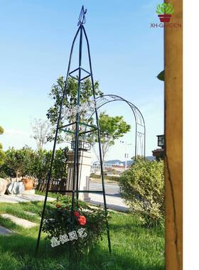 铁艺客家厅用花架子绿植爬藤架花室内铁阳台线莲月季盆支撑PCP架