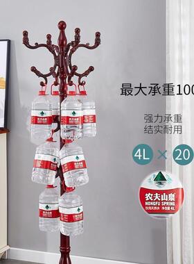 卧英发克实木挂HVB衣架马单杆落地衣帽架置物室简约现用代家客厅