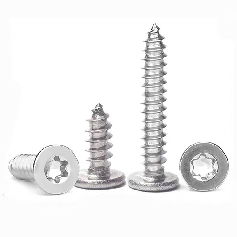 304不锈钢平头梅花自攻CA 大薄平面尖尾自攻螺钉 M4M5铜螺浩