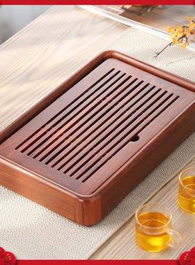 花梨ALs7cYri檀黑木整实块茶盘木茶台号自然办公室原木家用简约茶