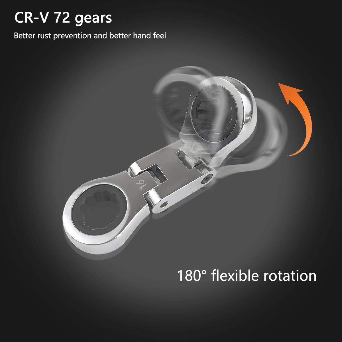 5pcs你双头棘扳手迷迷你汽修扳摇手方便携带轮易于使用ICK坚固耐