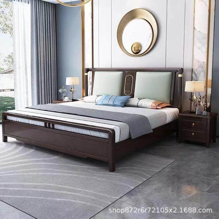 新式实木床1.8m15m主卧婚简约中双人.大HQU床家用高箱储物床小户,电子元器件市场,其它元器件,淘宝优惠券,粉丝福利购,淘宝优惠卷