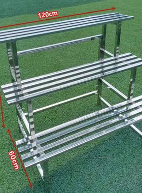 不锈式钢花架阳户外多TTU层阶梯花盆置物架内室外落地多肉台花室