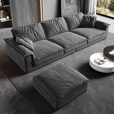 款意式极简小户超宽新羽绒布磨砂FDP科技布猫抓皮发布沙艺沙型发