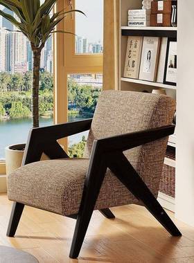 法PDD68661式中设计师阳客厅台休闲古木懒人沙发理查德椅实单人沙