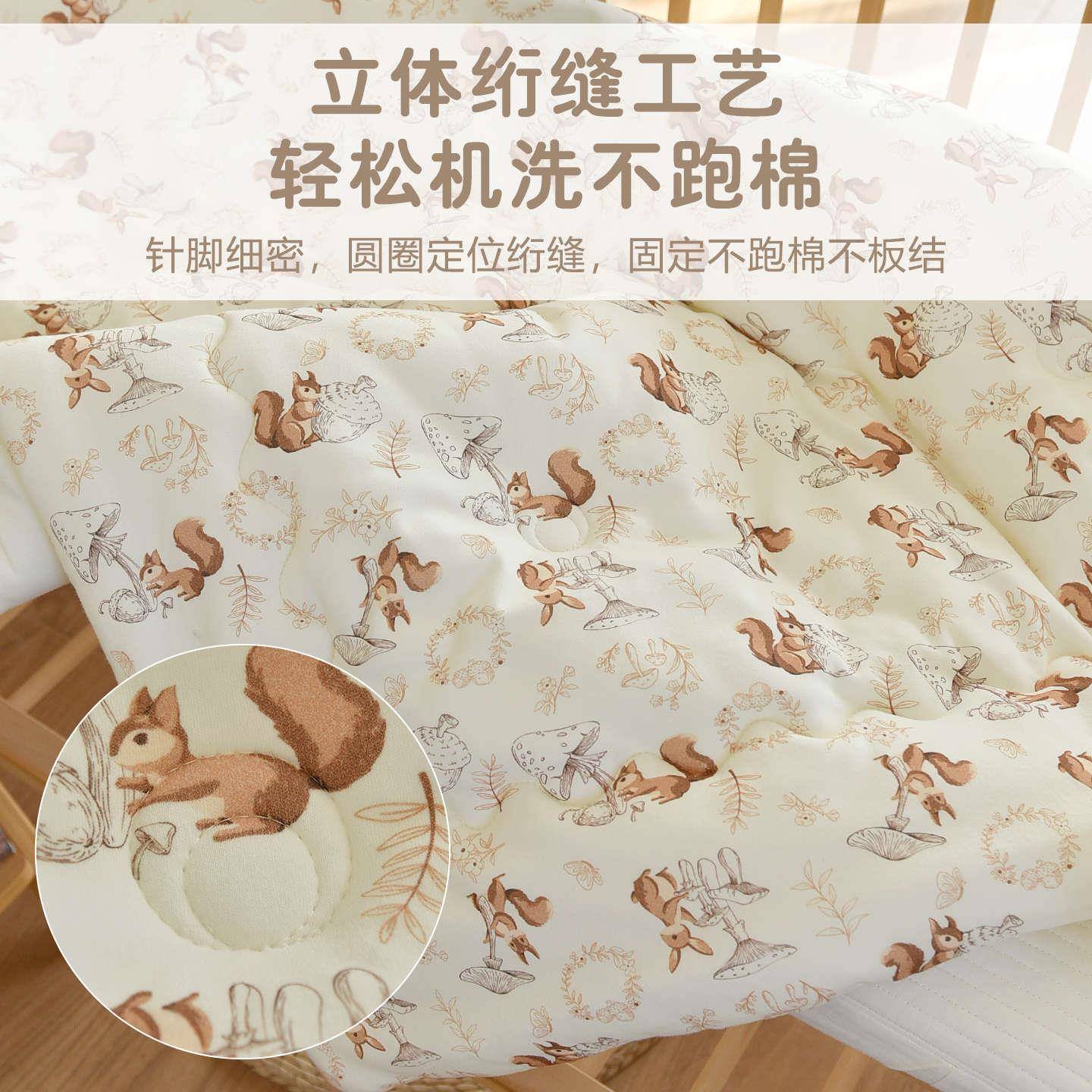 新生婴儿被子宝宝纯棉秋冬加厚盖被幼儿园儿童防风保暖午睡小被子