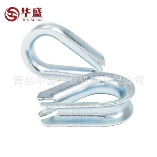 M2锌.5-m42鸡心GIK环角环钢丝绳套环镀衬环心三型环DIN6899A/B