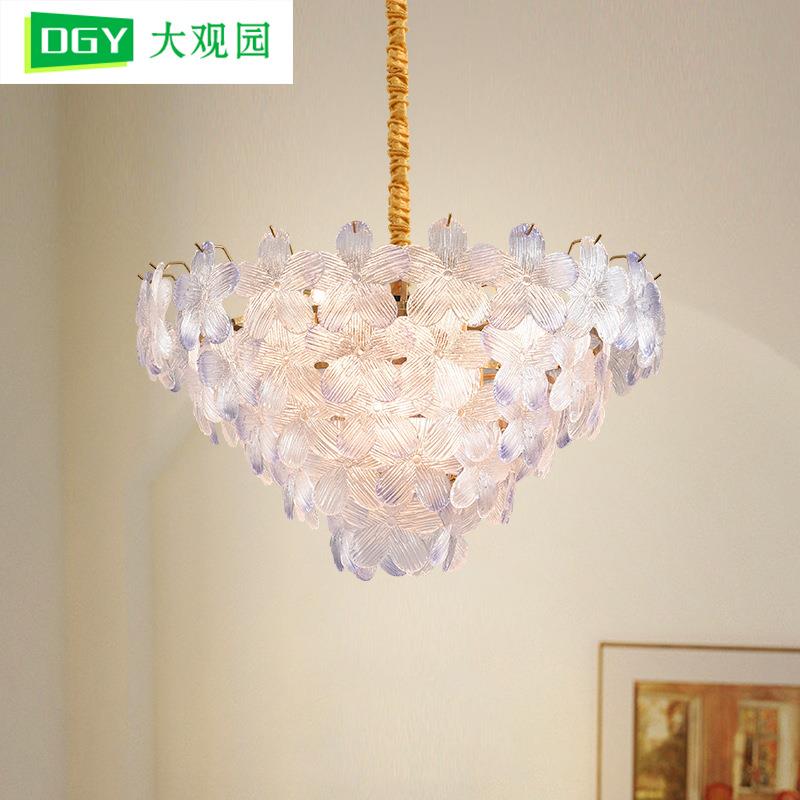 大观园厅灯奢水晶吊灯简卧约客现代灯具法3704式轻餐厅室主灯中山