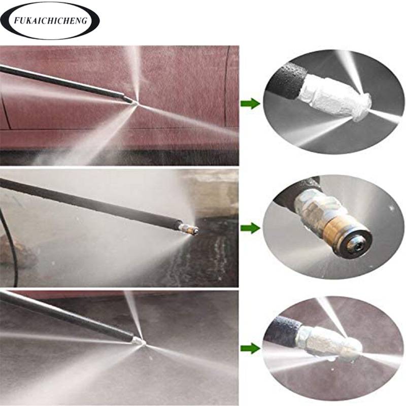 跨境 高压下水道喷射器套件M22-1/4水老鼠疏通软管15m30米5800psi