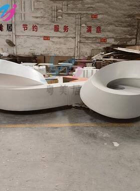 玻璃钢坐凳商2025001场观户美陈装休闲座椅外园林景异形发饰光装