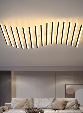 客厅灯大简d约现长条亚克力吸顶气灯餐厅灯l代74549e创意卧室房间