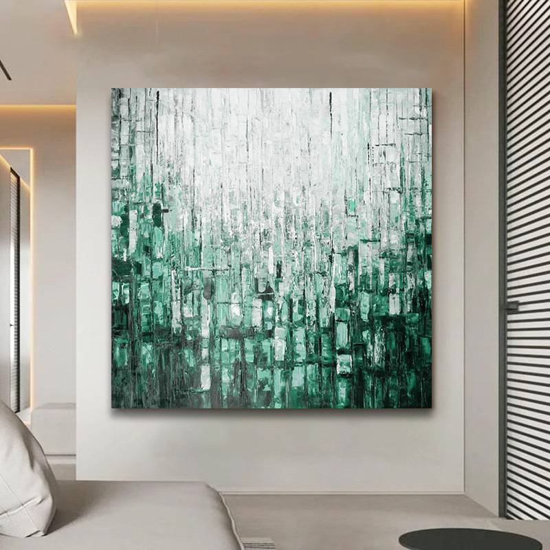 纯手绘抽象油画 沙发背景客厅卧室画玄关餐厅挂墙肌理装饰画外贸图片