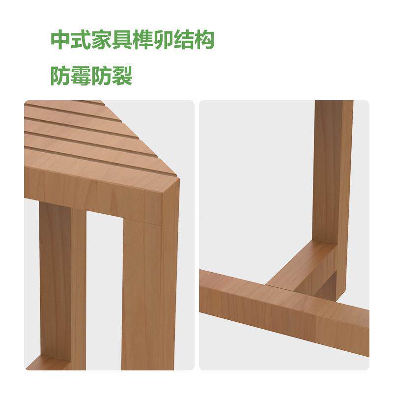 淋QCC浴专用木制浴毛室凳角淋浴剃腿双层座洗椅凳带储物架澡凳