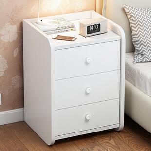 床头柜卧室简约现代小物型床边柜易置物简出架租房用收纳92001柜