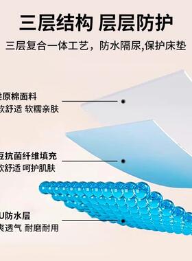 A类水隔床尿swn24248床笠罩单全件包2025新款夹棉防席梦思垫套隔