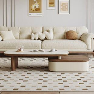 中风胡圆形茶几小桃古圆桌电木MKF视柜组合茶几家用客厅小户型