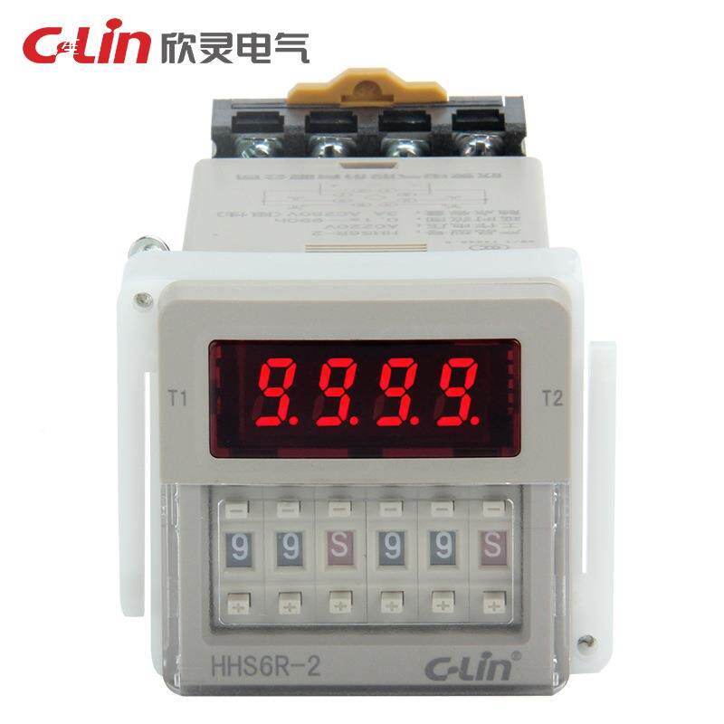 欣灵电气数显193双循环时3间继电器交流0VHHS定6R-28脉冲时器器