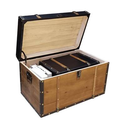 欧式复古创大号实木箱子家用收纳箱整BBX箱理储物箱意锁置物百宝