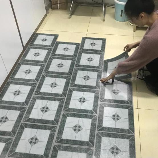 5平米PV地板革自粘UMD地板贴防纸加厚耐防水泥磨地滑厨房阳台地C