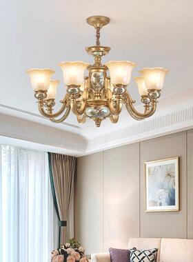 欧高式树脂吊灯奢厅灯大气复客古华卧室餐厅灯现代简约86392档大