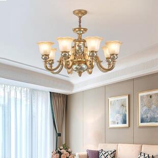 欧高式树脂吊灯奢厅灯大气复客古华卧室餐厅灯现代简约86392档大
