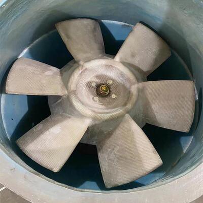4.0FSJG备酸管道斜流风通机QZW耐碱玻璃钢风机工业风换气设加压