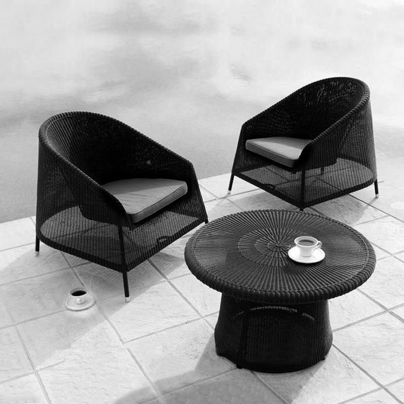 户外桌庭院花几园室外藤编天桌椅茶组合别墅露阳GBD椅台藤椅三件