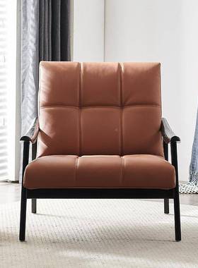 意式沙极简设计师单椅奢39588客厅阳台懒人躺发椅轻家用简约沙发
