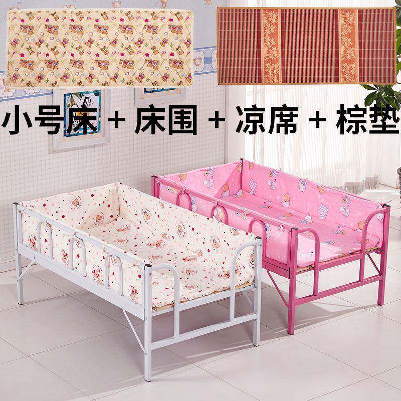L折叠N儿童床带护栏现男孩女孩幼儿园床拼接四HTQ折单人代简约铁