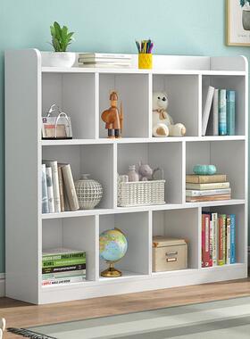 木FTO白色书儿童落地实简约书柜架学生教室矮柜架置物自由组合格