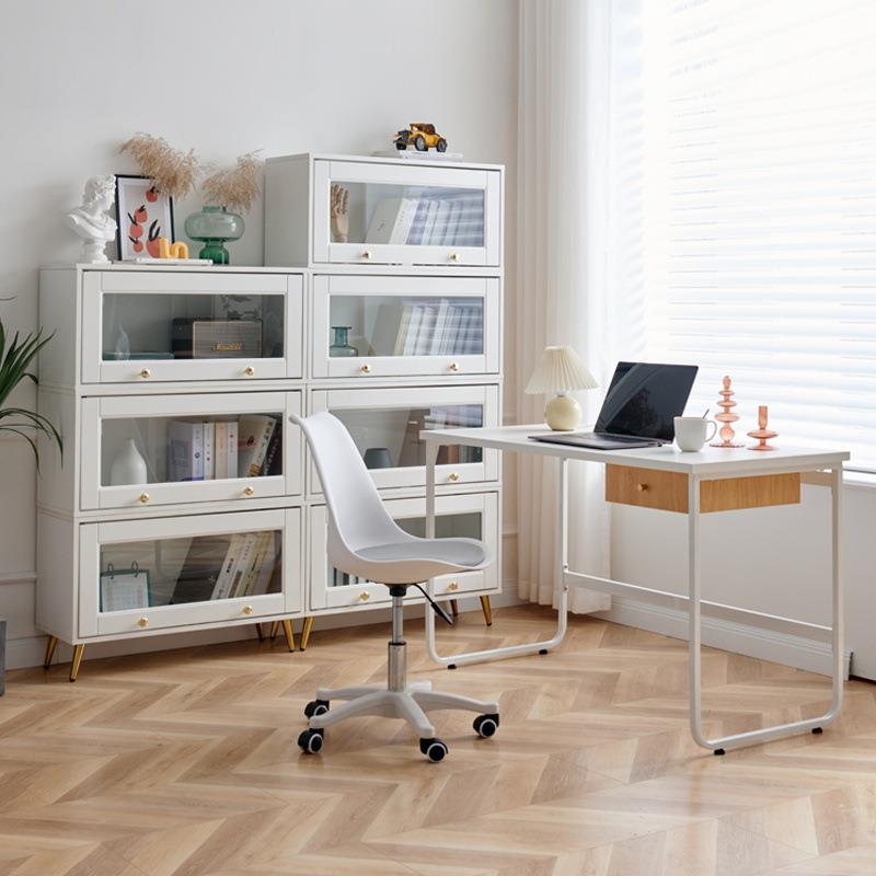 玻璃门实木书柜由组合书储架轻奢自厅展示柜家用落地置XRG物物防