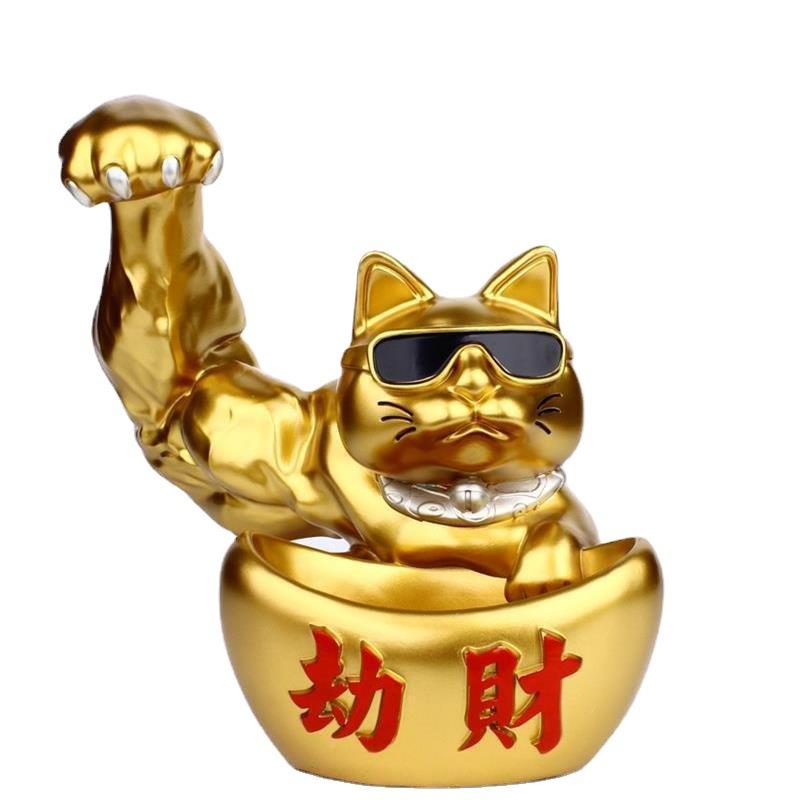 脂工艺品树大财力麒麟臂吸R0038猫家居摆件客厅酒送柜装饰品开业