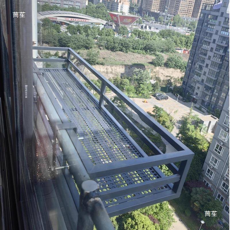 04不锈式钢栏杆订墙花架窗台室外置物窗沿悬挂烤漆灰色无品牌/花3