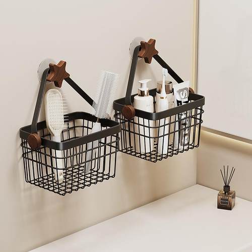 胡桃木洗脸棉巾收纳盒浴室卫置生间废弃擦巾柔SGO巾高颜值挂墙脸