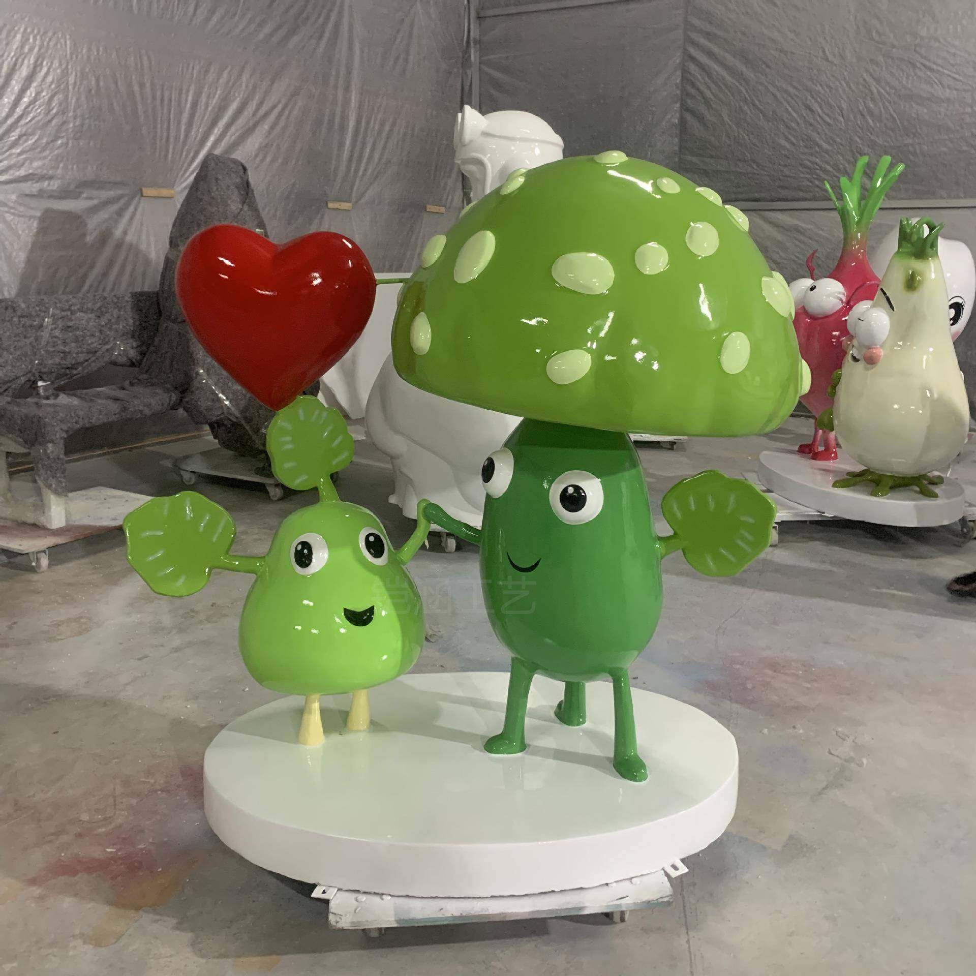 玻大璃钢雕塑型仿真蔬菜玉米丝瓜模型侣公仔QFQ吉祥爱心物造情型