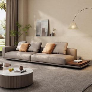 三沙客厅直排四KHM人位带边桌代简约意式极现简风米洛提地平发线