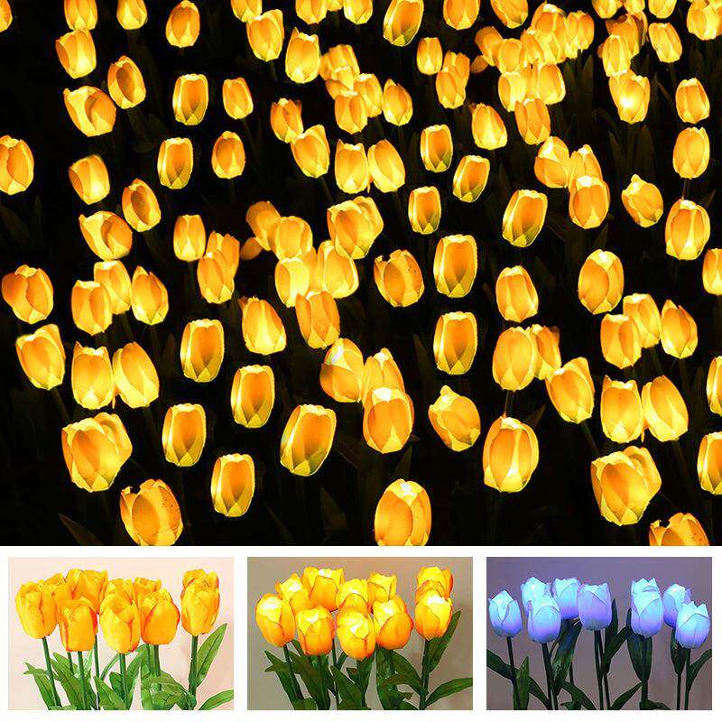 金香地插LED玫瑰花灯草坪花园装饰灯郁灯麦穗稻插LRR地灯节庆水装