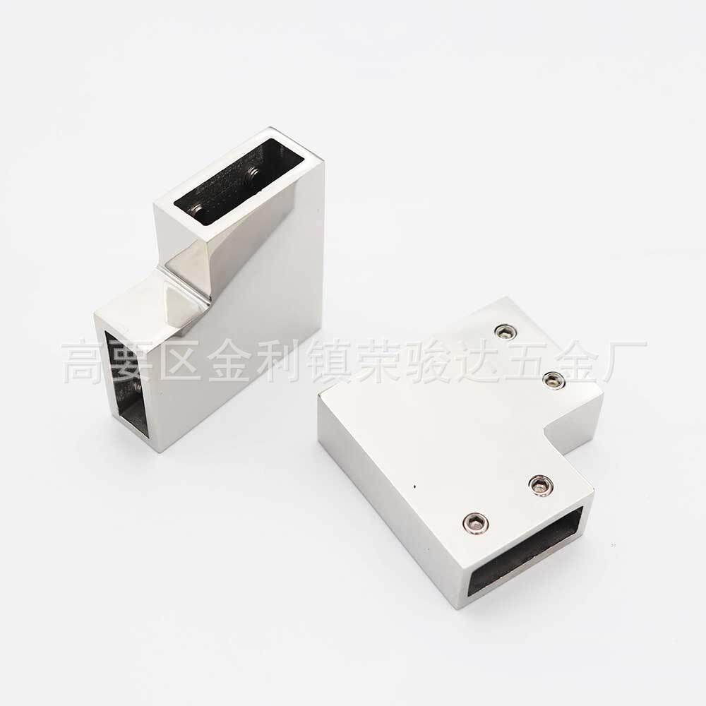 源厂货淋浴房配头件焊接90°转玻锈角10*30无品牌/方管不钢璃连接