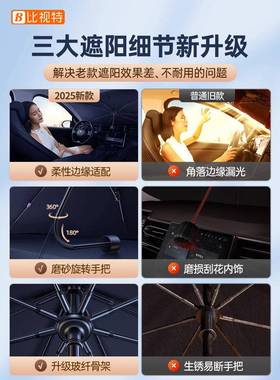 汽车遮阳前挡2025新款小车帘挡内AAL风玻璃晒隔热伞车窗档板防罩