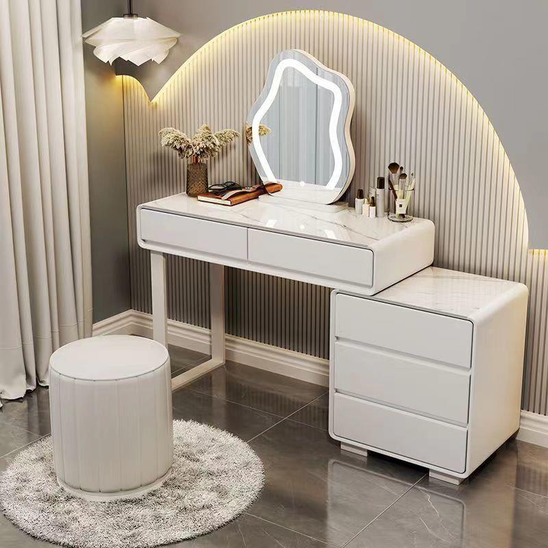 款新板实木卧室梳妆台全实木岩简约现代SLB柜收纳柜一体化妆斗桌