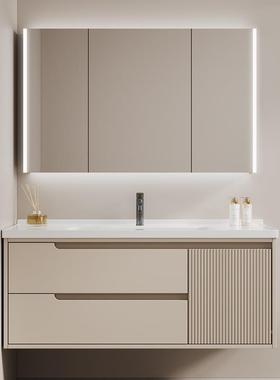 轻奢能卫生间体盆柜现代简约浴室柜组合可订F97H5TSS洗智手脸盆洗