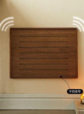 黑桃实木弱电箱盒遮挡式装饰画盖板中配电箱胡电表闸开关IRS网线