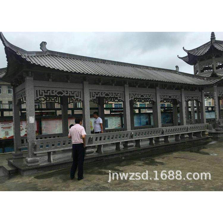 观凉TQQ花架生产厂家亭户外石头亭子长廊图片石造走景亭廊子价格