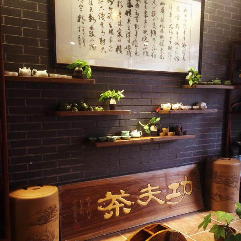 A6L墙上装置搁物架定制实木一字隔书板饰架电视MXL墙装饰木板复古