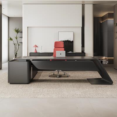 时尚烤漆办公桌老板桌简约现代医美办公桌总裁桌经理桌设计师桌椅